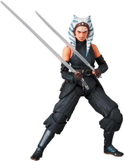 Fresh from her appearance in the hit Disney+ series The Mandalorian, Ahsoka Tano has arrived in MAFEX form to save the day! Wielding her iconic two lightsabers and with a cloth cloak, Ahsoka stands about 5.7 inches tall and is fully articulated. Re-enact your favorite scenes from the show or envision your own and order your figure today!