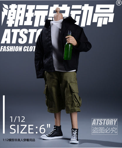 Atstory 1/12 6 inches Figure Casual Long Shirt