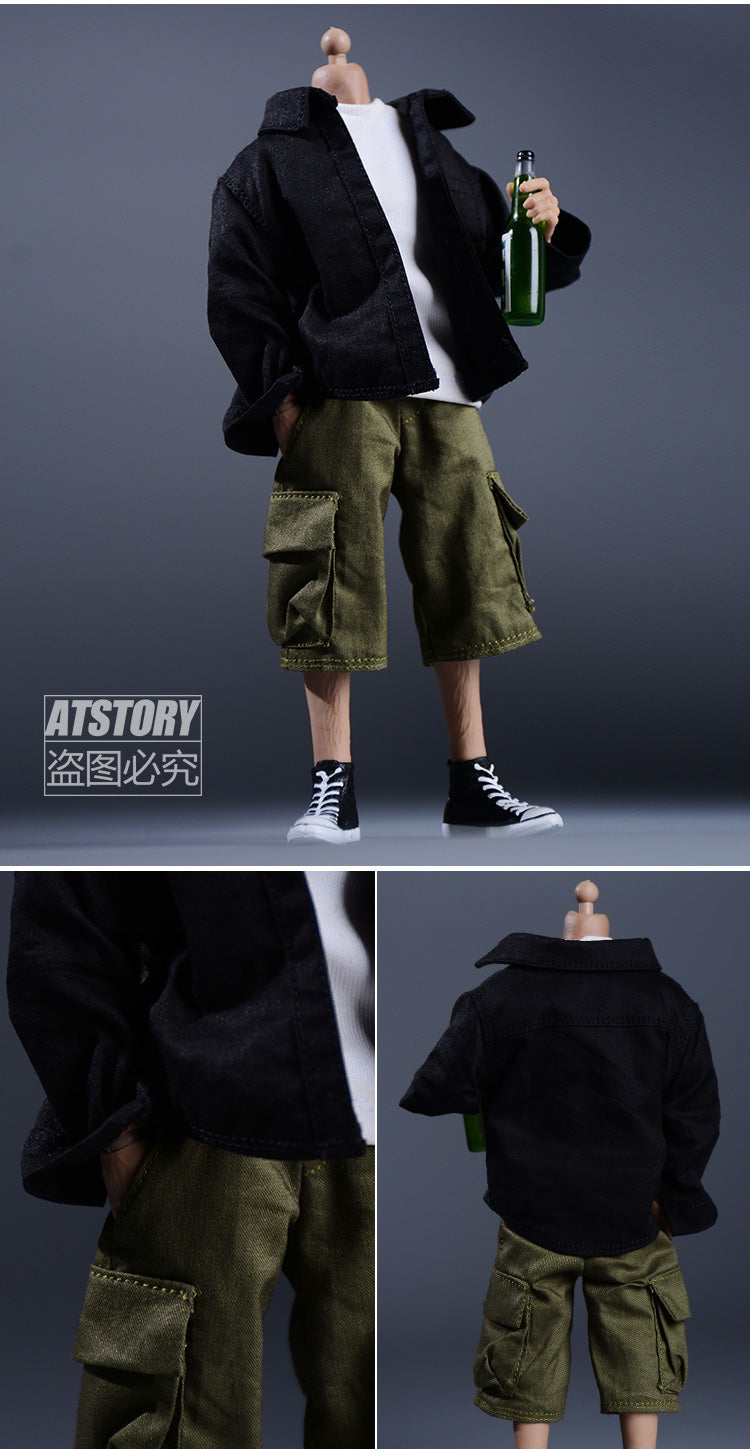 Atstory 1/12 6 inches Figure Clothes Overall Pants