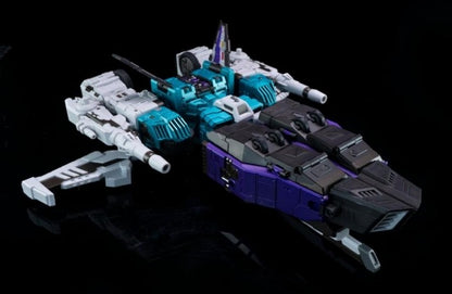 The GDW-03M Fuuma figure stands just over 11 inches tall as a robot and transforms into 6 different modes!

This figure is highly articulated and can be posed with the included guns or sword. With an edition size of 500 pieces worldwide you will want to be sure to add him to your collection!
