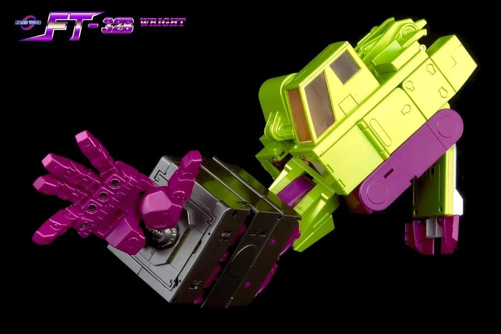 From Fans Toys comes FT-32B Wright! This figure converts from robot to backhoe and includes a blaster accessory.