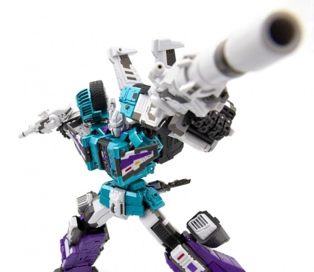 The GDW-03M Fuuma figure stands just over 11 inches tall as a robot and transforms into 6 different modes!

This figure is highly articulated and can be posed with the included guns or sword. With an edition size of 500 pieces worldwide you will want to be sure to add him to your collection!
