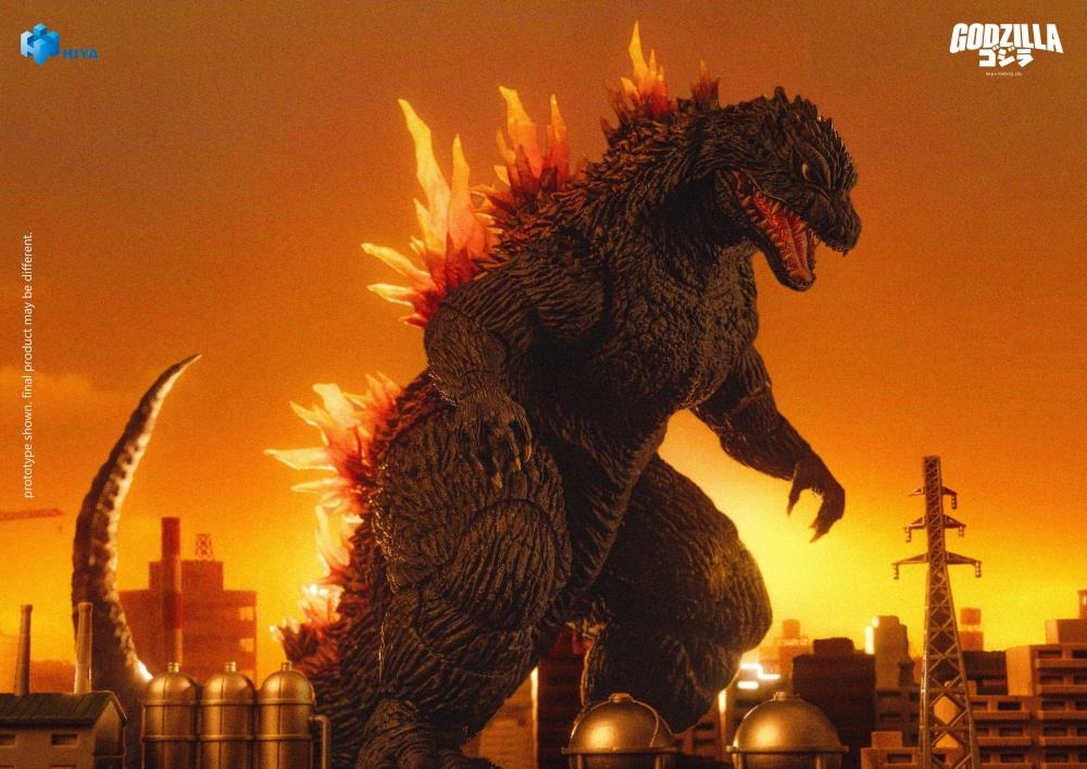 Godzilla lands in Nemuro, Hokkaido. He destroys the town and disappears, but then makes another landing in Tokaimura, Ibaraki Prefecture. Meanwhile, a mysterious rock mass discovered in Kashima Nada, Ibaraki Prefecture by the Crisis Control Intelligence (CCI) suddenly begins flying and confronts Godzilla. When Godzilla radiates a heat ray, a giant UFO appears from within the rock mass...