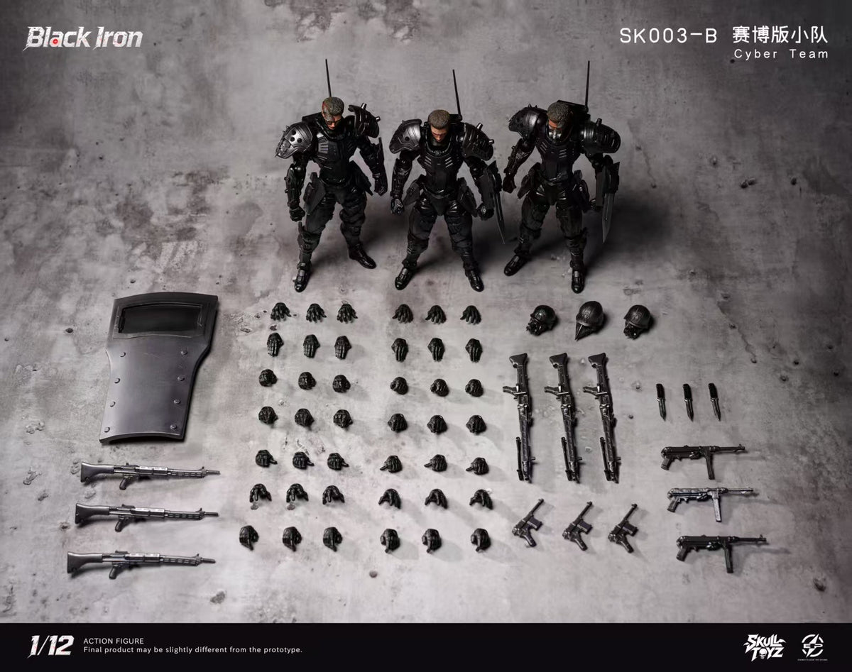 (Preorder) Skull Toyz x Snake SK002 & SK003 Black Iron Classic & Cyber Solo & Team 1/12 action figure