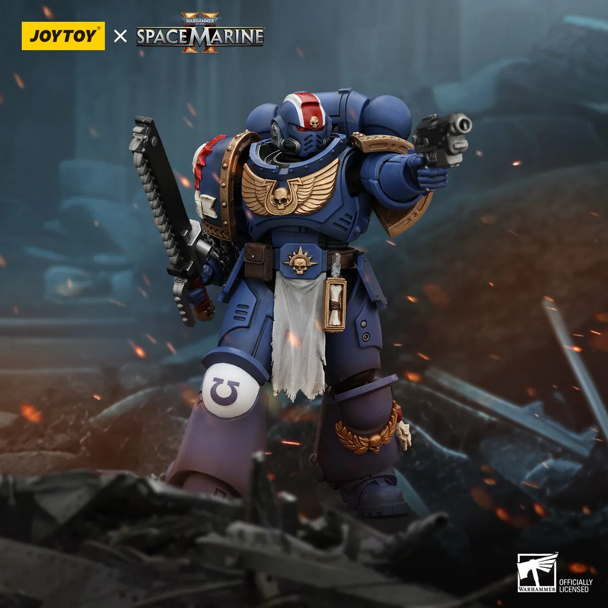 (Pre-order) Joy Toy Space Marine 2 Ultramarines Lieutenant Titus