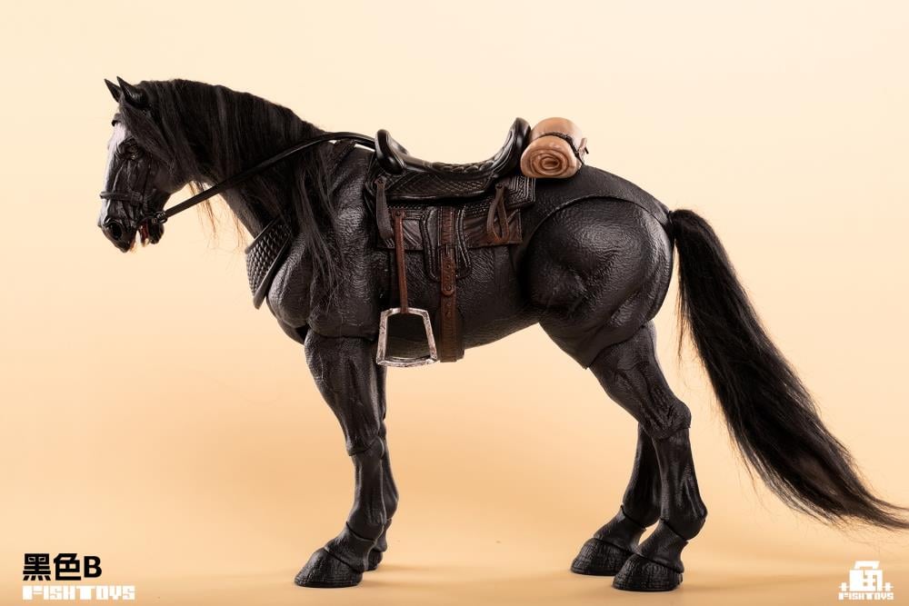 Fish Toys is proud to present a new entry in their Wilderness Series that will add some horsepower to your 1/12 collection: the Horse (Basic B Ver.)! Equipped with a full saddle, this figure includes 24 movable joints and includes a closed-mouth head sculpt with hairy lower legs. Don't miss out on adding this figure to your collection and ride off into the sunset!  Other figures shown not included (sold separately)