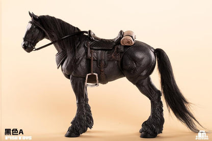 Fish Toys is proud to present a new entry in their Wilderness Series that will add some horsepower to your 1/12 collection: the Horse (Basic A Ver.)! Equipped with a full saddle, this figure includes 24 movable joints and includes a closed-mouth head sculpt with hairy lower legs. Don't miss out on adding this figure to your collection and ride off into the sunset!  Other figures shown not included (sold separately)