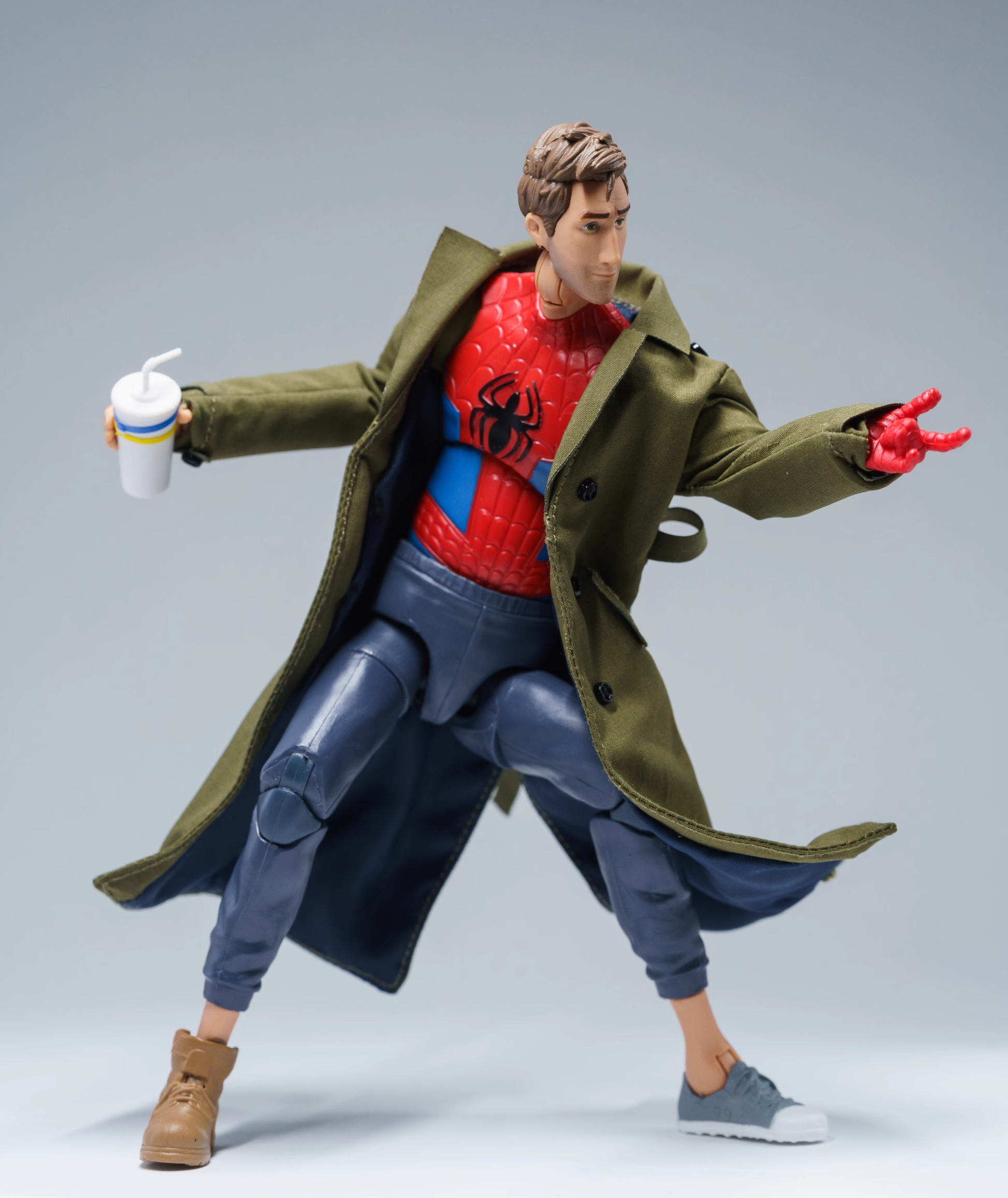Wired trench coat for 1/12 slim body nwtoys mezco vcs2303