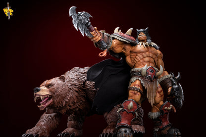(Preorder) Hero Toys 1/10 Tribal Hunter Orc Tracker & War Bear action figure