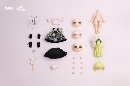 Hasuki presents Fiori, the first figure in their new series, New Cuddle! 

The New Cuddle series features non-scale chibi-style characters with real fabric outfits. The sparkling glass eyes bring the characters to life and melt your heart. With alternate face plates and hands, you can create a variety of scenes and displays.