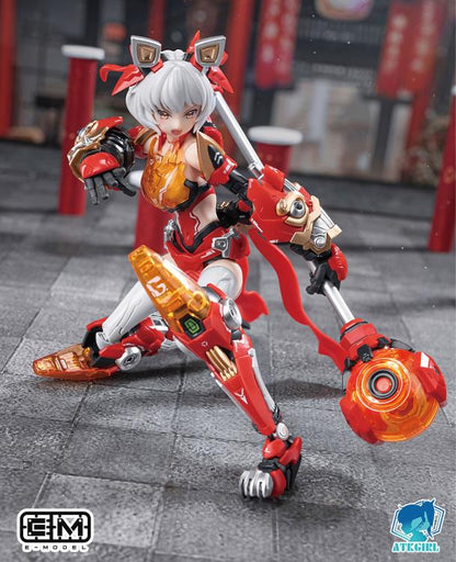 Expand your A.T.K. Girl collection with this Awoken Mountain Lion 1/12 scale mecha-girl plastic model kit by Eastern Model! This highly articulated model features a red and white color scheme and includes a variety of parts along with various accessories for creating fun poses with the model. Be sure to add this model to your collection!