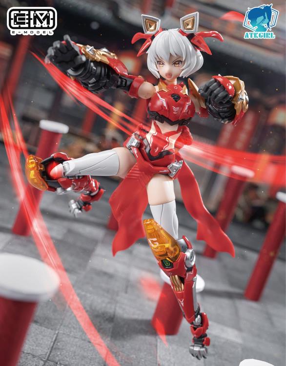 Expand your A.T.K. Girl collection with this Awoken Mountain Lion 1/12 scale mecha-girl plastic model kit by Eastern Model! This highly articulated model features a red and white color scheme and includes a variety of parts along with various accessories for creating fun poses with the model. Be sure to add this model to your collection!