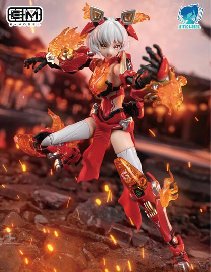 Expand your A.T.K. Girl collection with this Awoken Mountain Lion 1/12 scale mecha-girl plastic model kit by Eastern Model! This highly articulated model features a red and white color scheme and includes a variety of parts along with various accessories for creating fun poses with the model. Be sure to add this model to your collection!