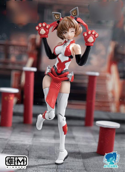 Expand your A.T.K. Girl collection with this Awoken Mountain Lion 1/12 scale mecha-girl plastic model kit by Eastern Model! This highly articulated model features a red and white color scheme and includes a variety of parts along with various accessories for creating fun poses with the model. Be sure to add this model to your collection!