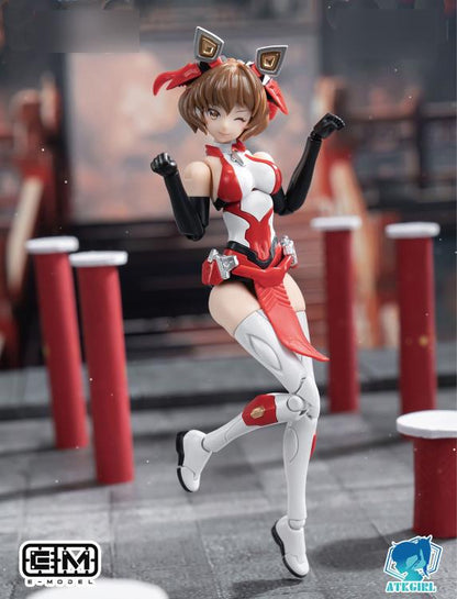 Expand your A.T.K. Girl collection with this Awoken Mountain Lion 1/12 scale mecha-girl plastic model kit by Eastern Model! This highly articulated model features a red and white color scheme and includes a variety of parts along with various accessories for creating fun poses with the model. Be sure to add this model to your collection!