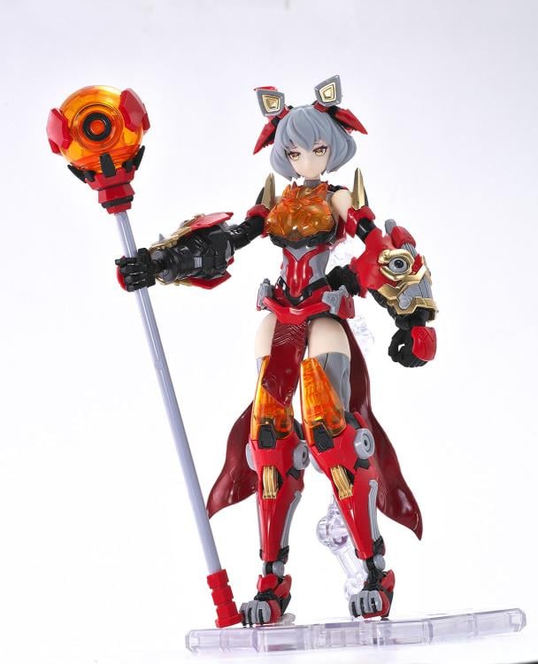 Expand your A.T.K. Girl collection with this Awoken Mountain Lion 1/12 scale mecha-girl plastic model kit by Eastern Model! This highly articulated model features a red and white color scheme and includes a variety of parts along with various accessories for creating fun poses with the model. Be sure to add this model to your collection!