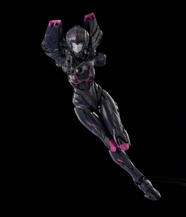 Flame Toys is thrilled to present the latest model kit in the Furai line: Black Arcee! Standing over 6 inches tall once complete, this model kit figure features over 50 points of articulation and includes multiple weapon accessories for some serious firepower! With different injection colors of runner parts and simple assembly design, it is ideal for model kit beginners. Don't miss out on growing your Transformers collection and order your model kit today!