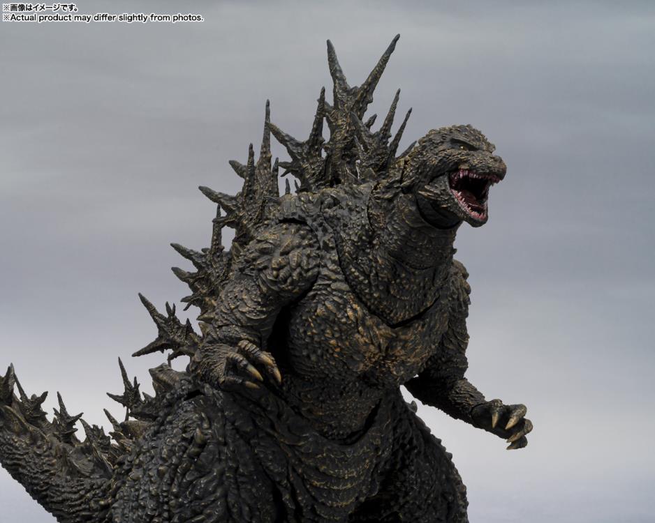 The titular character from the new series "GODZILLA -1.0 " joins S.H.MonsterArts!  Based on the same 3D models used for the series, sculpted and colored by kaiju master Yuji Sakai, and overseen by director Takashi Yamazaki for accuracy!