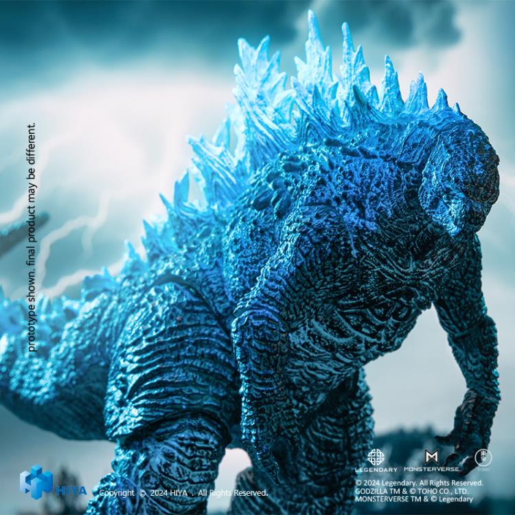 Introducing an electrifying addition to the Hiya Toys EXQUISITE BASIC Series: the energized Godzilla from Godzilla x Kong: The New Empire!  Delve deeper into the origins of these titans with this meticulously crafted 7-inch tall figure, based on the original CG data from the movie. Every detail of Godzilla's imposing form has been faithfully recreated, with multiple layers of paint capturing the intricacies of his body.