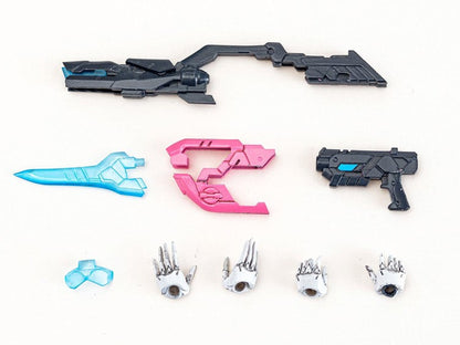 Arcee joins the Furai model kit line! Once complete this Arcee model kit becomes a fully articulated figure that will be sure to stand out in any Transformers collection!
