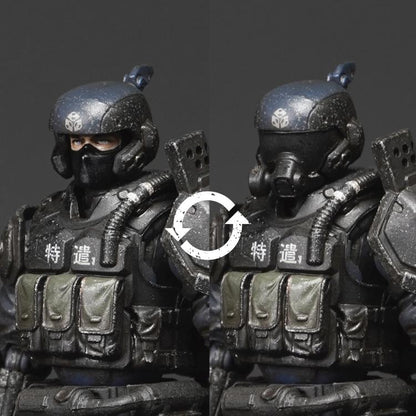 The ​​Akasabi Purger​​ is a specialized CBRN (Chemical, Biological, Radiological, Nuclear) unit under the Mobile Task Force (MTF). Designed to respond rapidly to terrorist chemical and biological threats, it operates effectively in dangerous environments like toxic plumes, compromised labs, or biohazard outbreaks. Using specialized rapid-strike tactics and containment methods, the unit neutralizes terrorist attacks with precision.