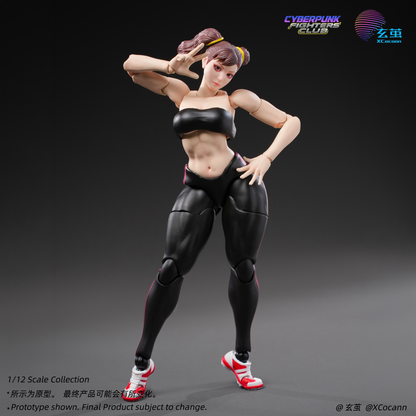 (Preorder) Xcocann Cyberpunk Fighters Club CFC03 Blazing Rose & CFC04 Shadow Princess with DR-01 DR-02 Kits 1/12 action figure