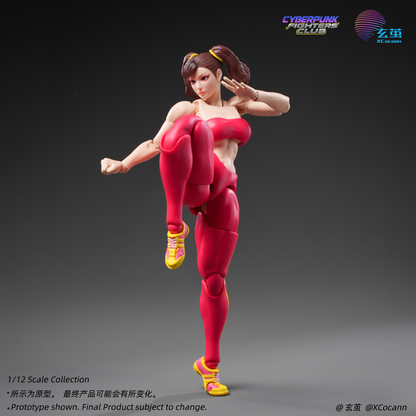 (Preorder) Xcocann Cyberpunk Fighters Club CFC03 Blazing Rose & CFC04 Shadow Princess with DR-01 DR-02 Kits 1/12 action figure