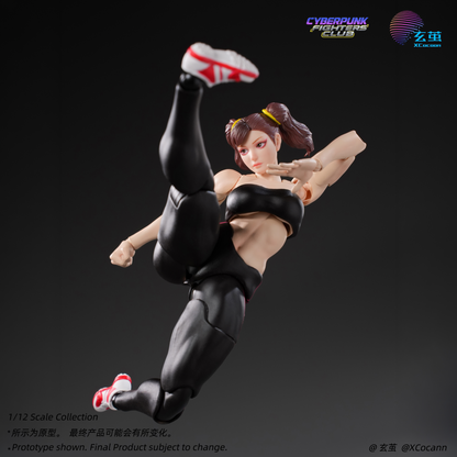 (Preorder) Xcocann Cyberpunk Fighters Club CFC03 Blazing Rose & CFC04 Shadow Princess with DR-01 DR-02 Kits 1/12 action figure