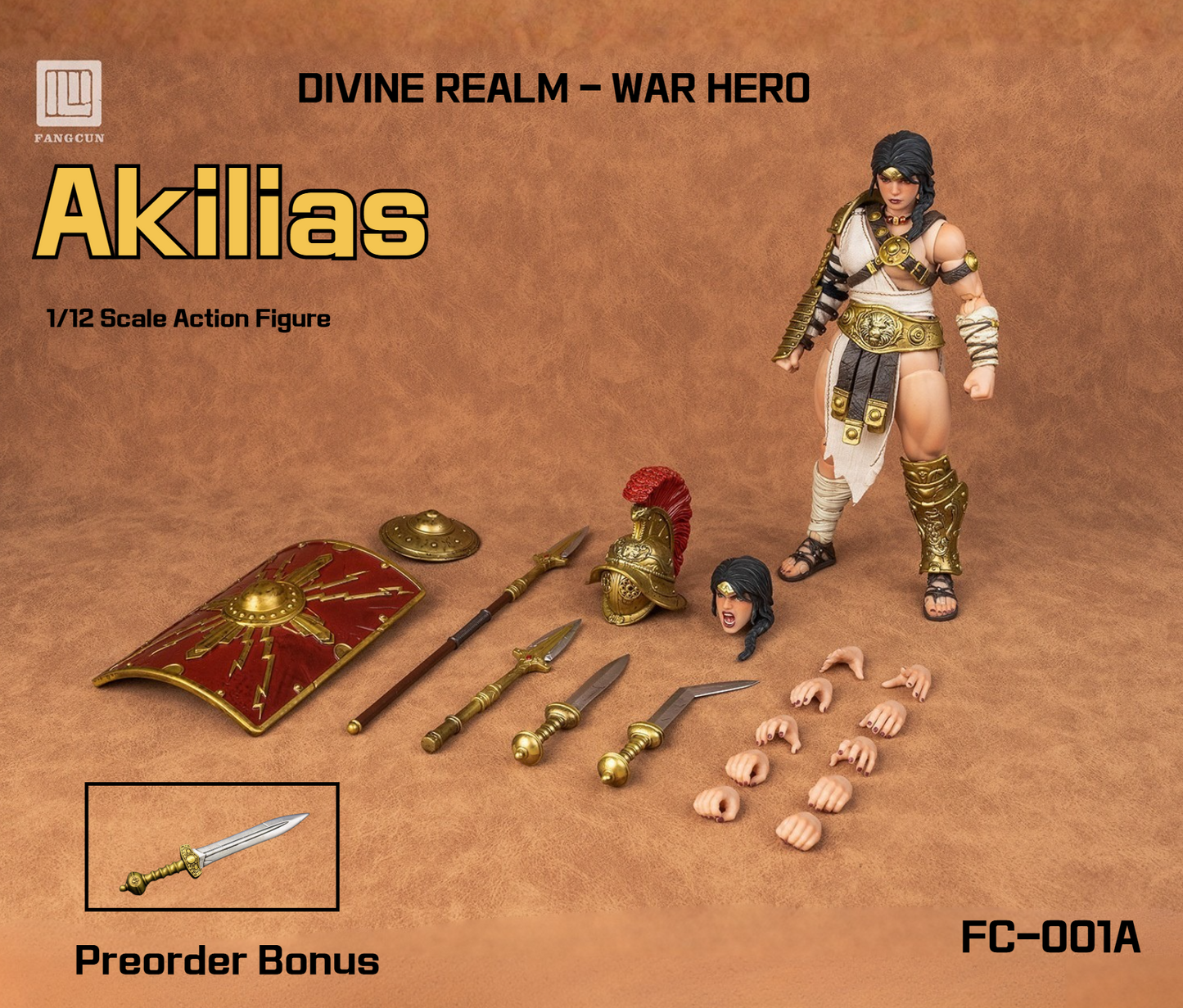 (Preorder) Fangcun Studio FC001A Demigod Race Gladiators Divine Realm War Hero Akilias 1/12 action figure