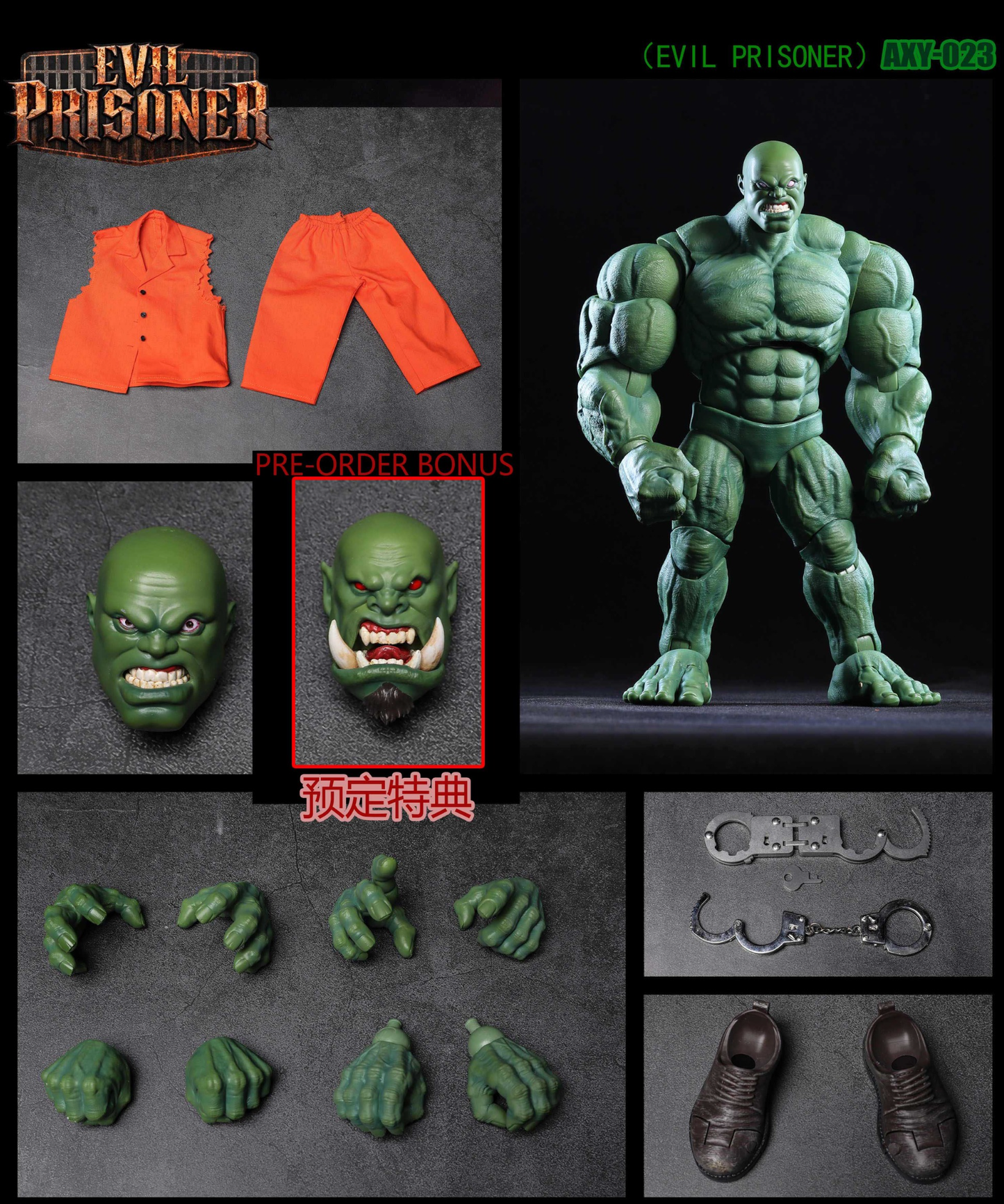 (Preorder) Axytoys AXY-022 & AXY-023 Evil Prisoner 1/12 9in action figure