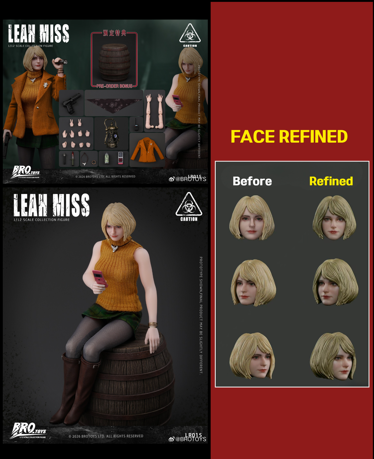 (Preorder) Brotoys LR015 Leah Miss with Light Feature & Preorder Bonus 1/12 6.2in action figure