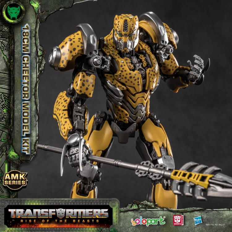 This figure is part of Yolopark’s AMK series line which are easy to assemble action figures. All parts come pre-prainted and pre-assembled, so you just have to connect head, torso, limbs and some extra panels. Once constructed, you end up a highly detailed figure of Cheetor from the upcoming Transformers: Rise of the Beasts movie, standing just over 7 inches tall and packed with premium articulation