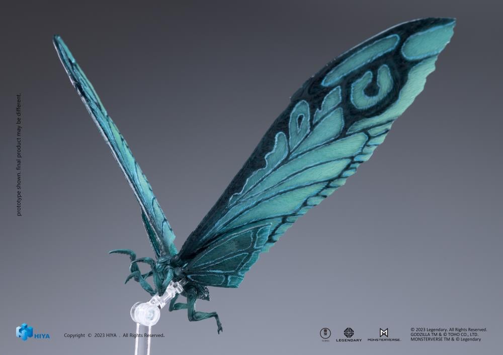 Mothra as she appears in Godzilla: King of the Monsters (2019) now joins Hiya Toys EXQUISITE BASIC line! This brand new Mothra Emerald Titan version action figure has an impressive 14.2" wingspan and features 11 points of articulation throughout the body for a variety of posing options.