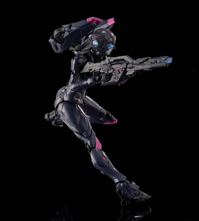 Flame Toys is thrilled to present the latest model kit in the Furai line: Black Arcee! Standing over 6 inches tall once complete, this model kit figure features over 50 points of articulation and includes multiple weapon accessories for some serious firepower! With different injection colors of runner parts and simple assembly design, it is ideal for model kit beginners. Don't miss out on growing your Transformers collection and order your model kit today!