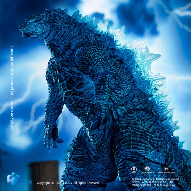 Introducing an electrifying addition to the Hiya Toys EXQUISITE BASIC Series: the energized Godzilla from Godzilla x Kong: The New Empire!  Delve deeper into the origins of these titans with this meticulously crafted 7-inch tall figure, based on the original CG data from the movie. Every detail of Godzilla's imposing form has been faithfully recreated, with multiple layers of paint capturing the intricacies of his body.