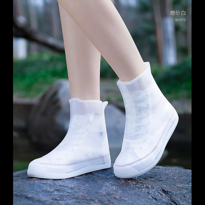 Fashionable waterproof non-slip rain shoe cover for men and women