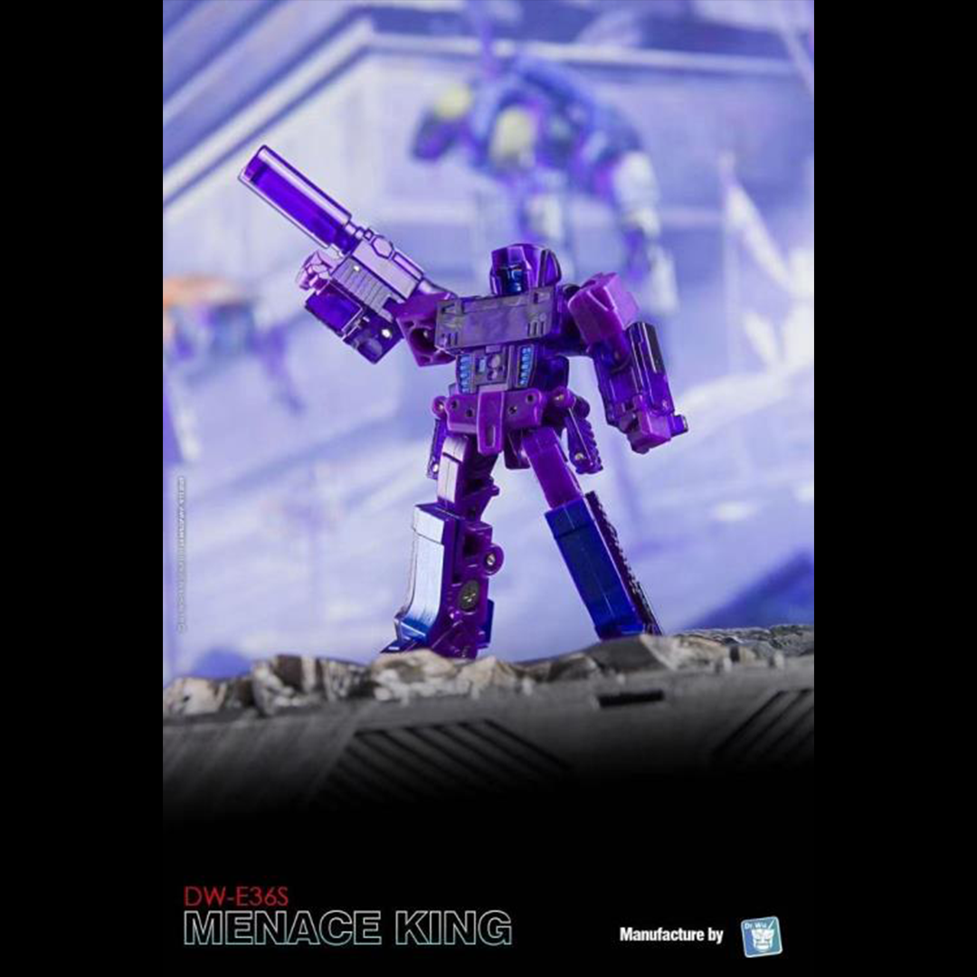 From Dr. Wu comes a new exciting converting figure, DW-E36S Menace King! This figure is fully articulated in robot form. Menace King can also convert from robot mode into weapon mode. Be sure to add this figure to your collection!