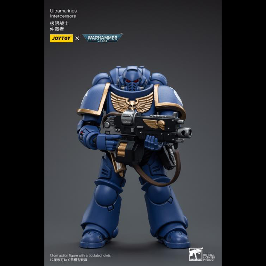 Joy Toy brings the Ultramarines to life with this Warhammer 40K 1/18 scale figure! Highly disciplined and courageous warriors, the Ultramarines have remained true to the teachings of their Primarch Roboute Guilliman for 10,000 standard years. Keeping watch over the Imperium, they personify the very spirit of the Adeptus Astartes.