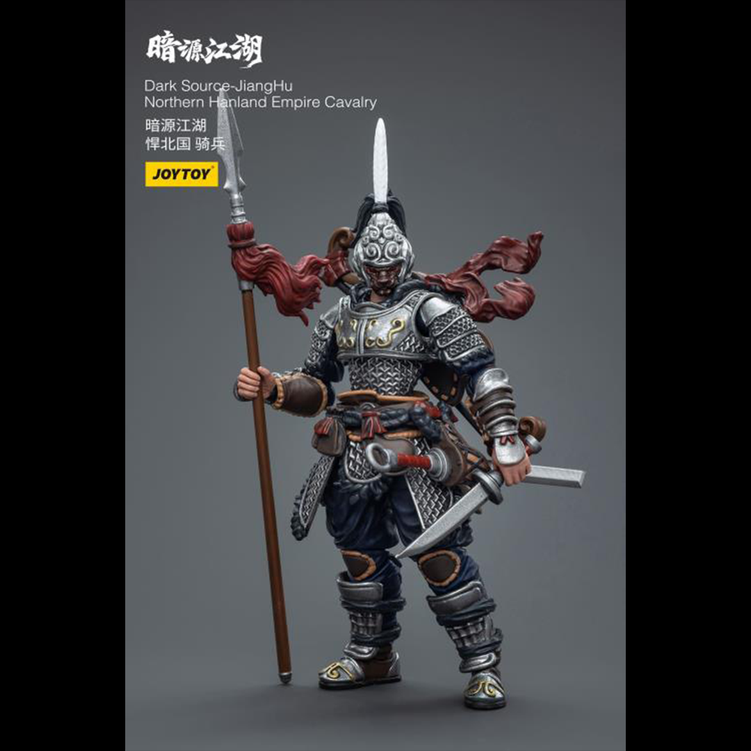 Introducing the remarkable Joy Toy Dark Source JiangHu Northern Hanland Empire Cavalry action figure. This meticulously crafted action figure brings the mystical world of JiangHu to life, capturing the essence and prowess of a legendary warrior. Every inch of this action figure showcases the artistry and craftsmanship that JoyToy is renowned for, ensuring an authentic and immersive experience for collectors and enthusiasts alike.  Dark Source JiangHu War Horse figure not included (sold separately)