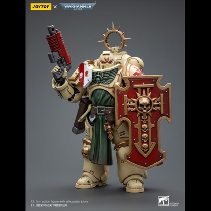 The Joy Toy Warhammer 40K Dark Angels Bladeguard Veteran action figure is a highly detailed collectible, perfect for fans of the Warhammer 40K universe. This figure captures the essence of the character’s formidable presence, making it a must-have for collectors and enthusiasts alike.