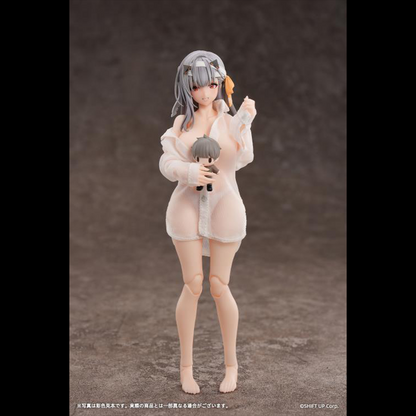 From the popular smartphone game Goddess of Victory: Nikke, Modernia: First Encounter is now available as an action figure! 

This 1/12 scale Modernia figure comes with interchangeable faces (happy, sad, and expressionless) all of which feature movable eyeballs. The figure is fully posable and features a fine gradation painting all over to carefully replicate her skin tone.