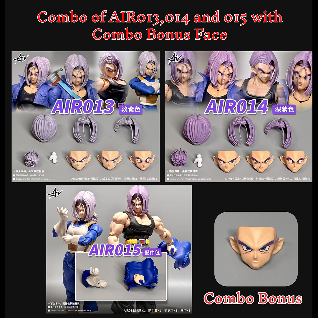 (Pre-order) Air Studio DB Hairs Faces Acessory Kits Combo with bonus (AIR013-15)