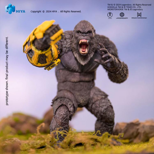 From Godzilla x Kong: The New Empire, Hiya Toys introduces the B.E.A.S.T. Glove Version of Kong, capturing the awe-inspiring presence of the great ape as he confronts a formidable new threat.

Standing at 6.2" tall, this highly detailed figure is crafted using original CG data, with multi-layered paint applications that bring his rugged fur, fierce eyes, and battle-worn chest to life. The B.E.A.S.T. Glove itself features a distressed, multi-layered finish, adding to its power and authenticity.