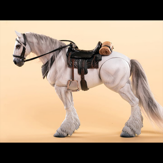 Fish Toys is proud to present a new entry in their Wilderness Series that will add some horsepower to your 1/12 collection: the Horse (Basic A Ver.)! Equipped with a full saddle, this figure includes 24 movable joints and includes a closed-mouth head sculpt with hairy lower legs. Don't miss out on adding this figure to your collection and ride off into the sunset!  Other figures shown not included (sold separately)