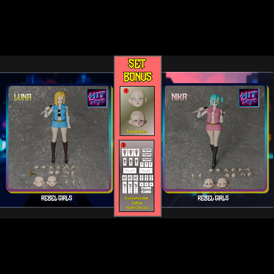 (Pre-order) HITToys 1/12 Rebel Girls Series Wave One Set of 2 (Luna and Nika)