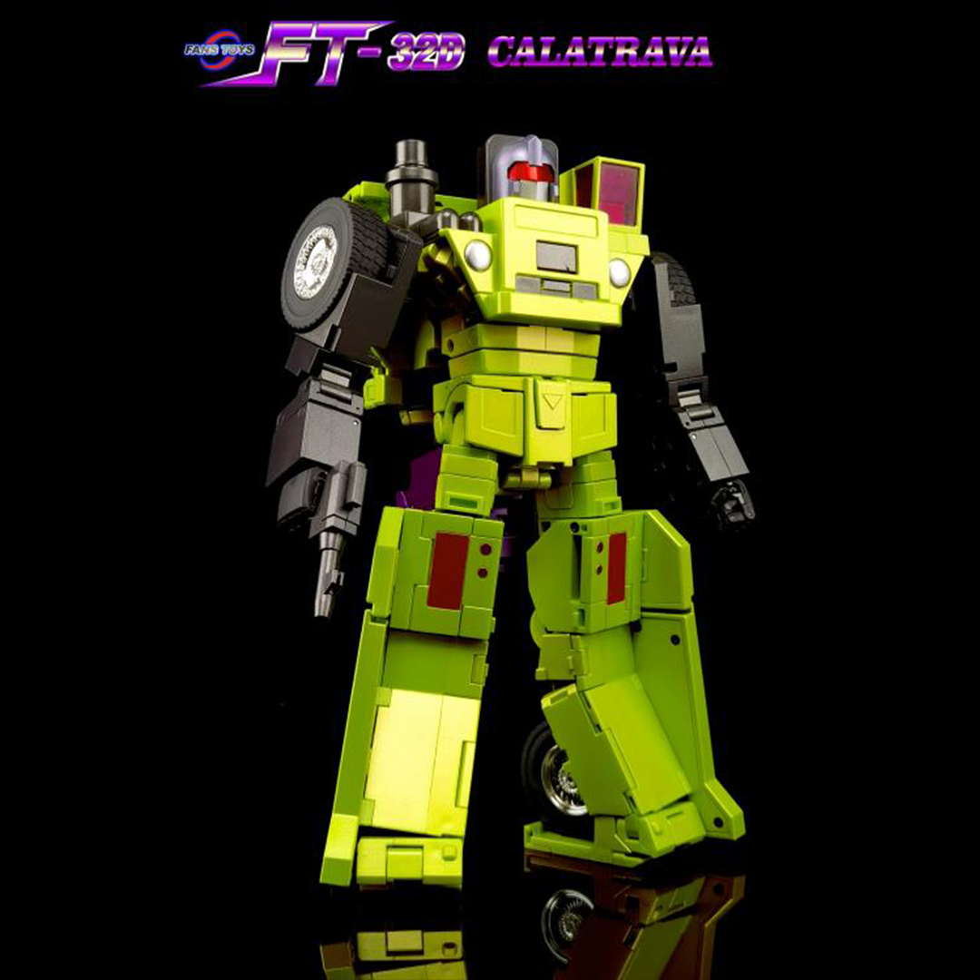 From Fans Toys comes FT-32D Calatrava! This figure converts from a robot to a vehicle form and includes a blaster accessory. Be sure to add it to your collection!