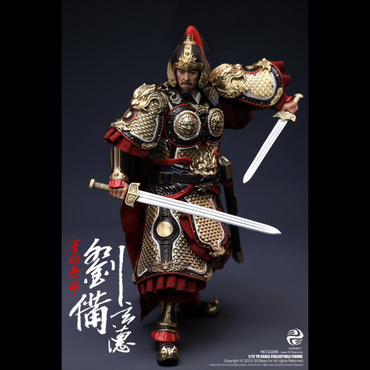Crush the invading enemies as you defend your homeland with this Liu Bei Xuande figure by 303 Toys! Featuring multiple weapons and accessories, this 1/12 scale figure will be a perfect addition for any collector. Order yours today!
