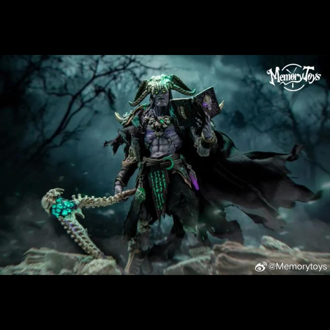 From Memory Toys comes the highly detailed Necromancer Sharman action figure featuring multiple points of articulation and an impressive array of interchangeable parts and accessories. This will make a terrific addition to any figure collection needing to be raised from the dead!