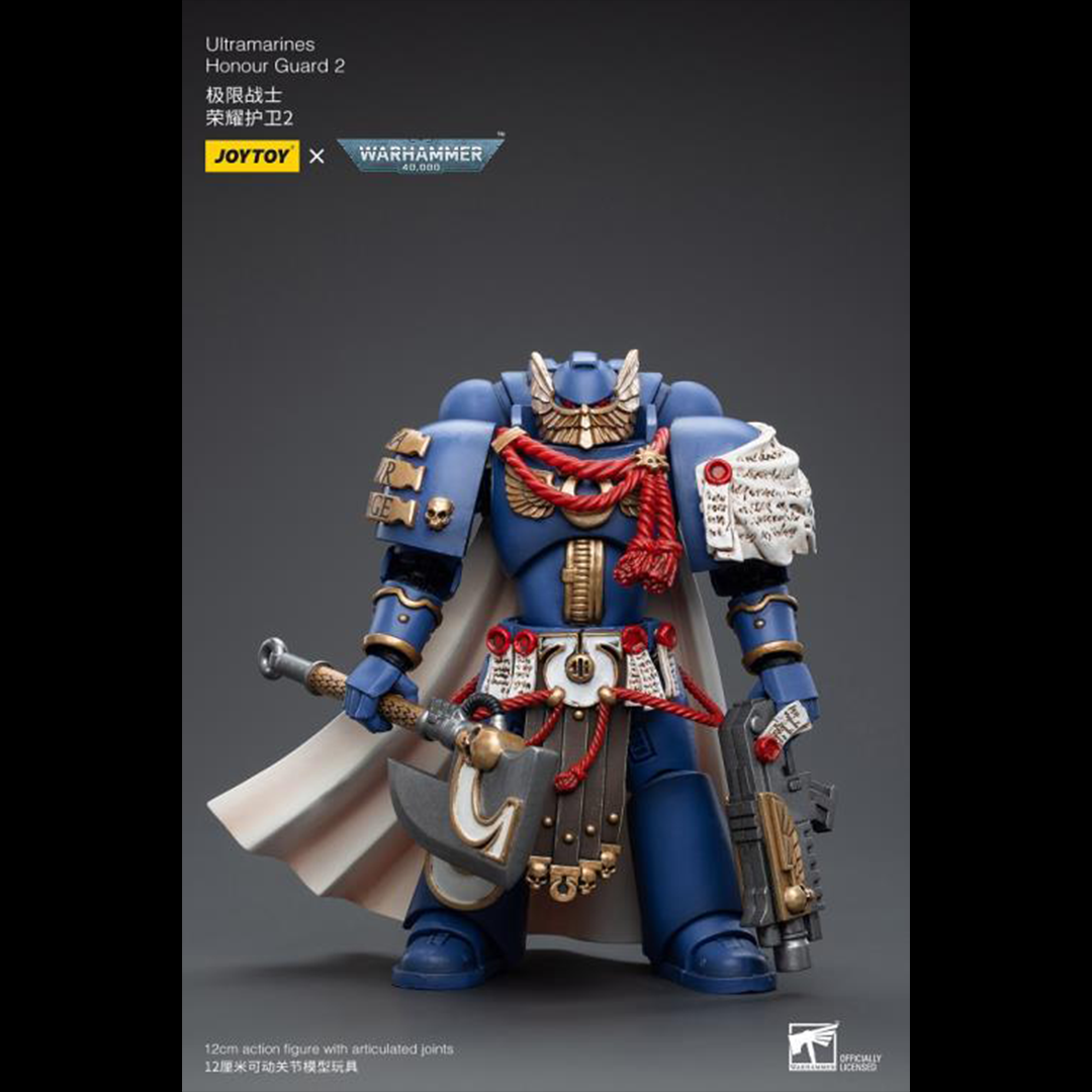 Joy Toy brings the Ultramarines to life with this Warhammer 40K 1/18 scale figure! Highly disciplined and courageous warriors, the Ultramarines have remained true to the teachings of their Primarch Roboute Guilliman for 10,000 standard years. Keeping watch over the Imperium, they personify the very spirit of the Adeptus Astartes.