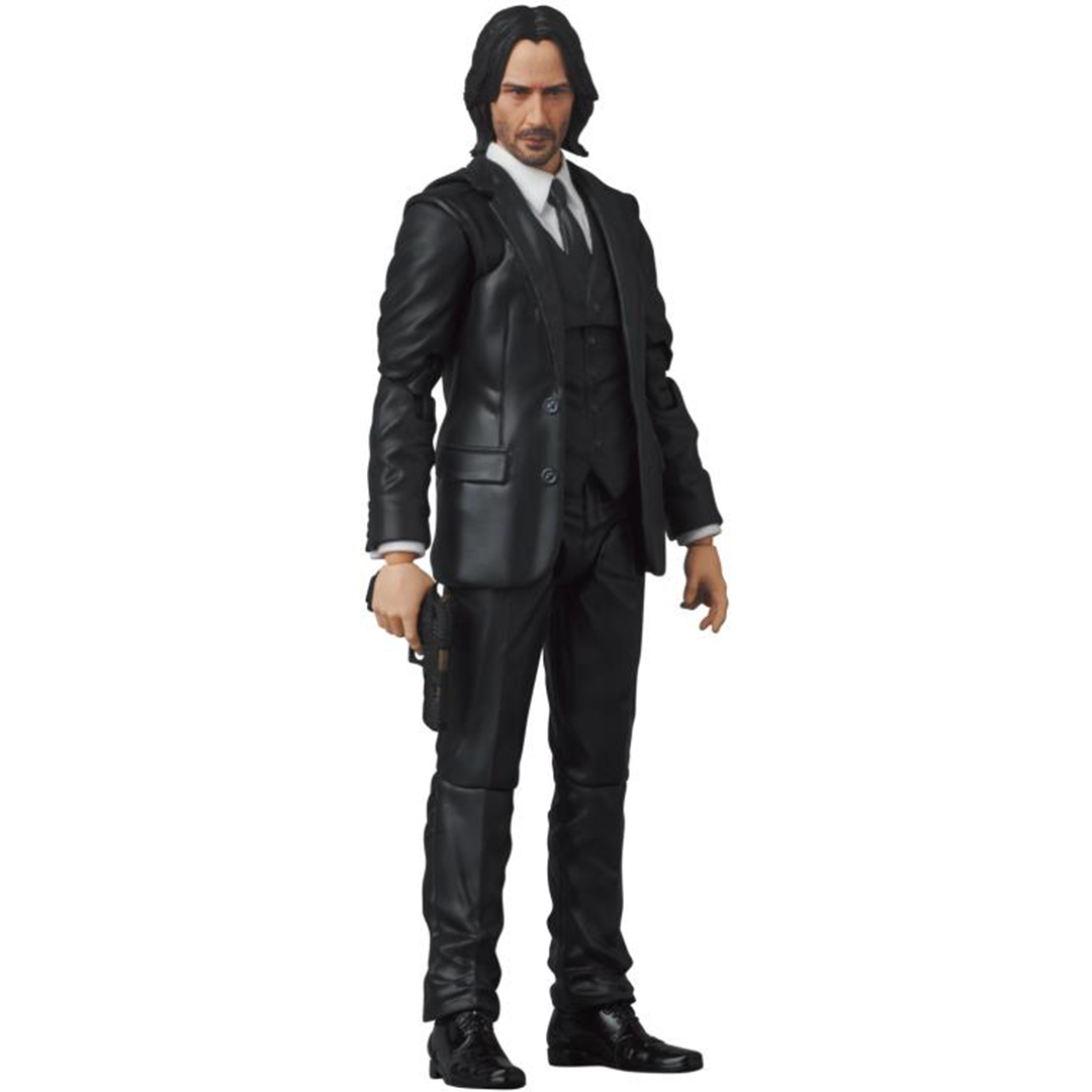 Based on the John Wick: Chapter 4 movie, this MAFEX John Wick action figure is highly articulated with several features and accessories. Mr. Wick features several weapon accessories and two interchangeable head sculpts. Order this MAFEX John Wick: Chapter 4 action figure today!